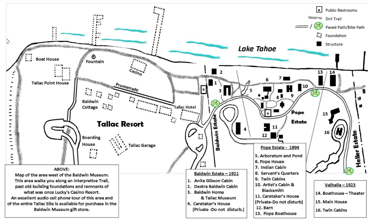 Tallac Historic Site Visitor Information Map